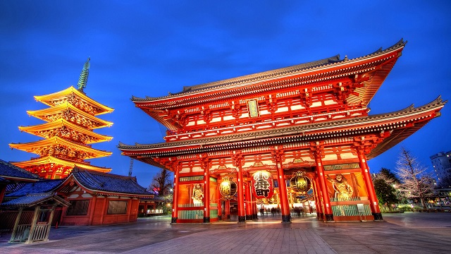 đền asakusa kannon du lịch đến nhật bản